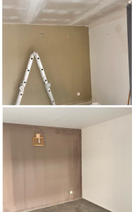 Photo de galerie - Rénovation plafond et murs,peinture encore fraiche