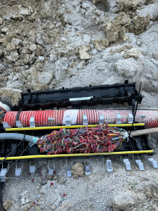 Photo de galerie - Réalisation d’ épissure réseau adsl / téléphonie 