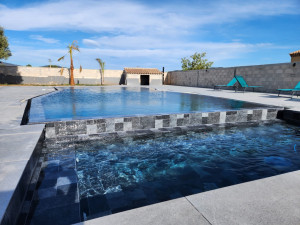 Photo de galerie - Rénovation piscine en Pvc Armé + dalle terrasse 