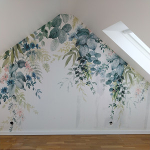 Photo de galerie - Pose de papier peint 
