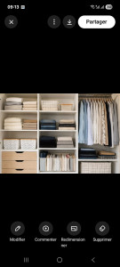 Photo de galerie - Pliages et organisation des placards 