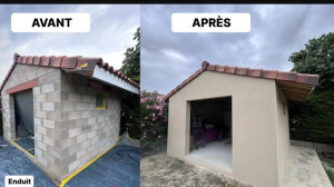 Photo de galerie - Enduit finition gratter