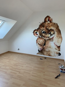 Photo de galerie - Pose de tapisserie 