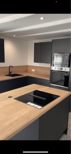 Photo de galerie - Rénovation cuisine ( électricité placo peinture plomberie montage cuisine )