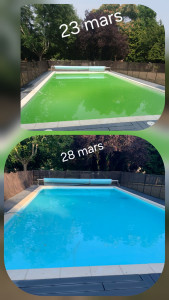 Photo de galerie - Sortie d'hivernage 120m³ d'eau en 5 jours.