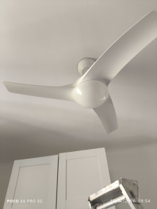 Photo de galerie - Installation d'un ventilateur avec éclairage à led 