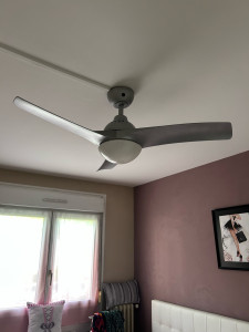 Photo de galerie - Pose ventilateur plafonnier 