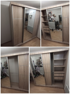 Photo de galerie - Montage d'une superbe armoire avec énormément de place rangement, équipée de portes coulissantes ????