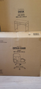 Photo de galerie - Montage bureau et chaise roulant 