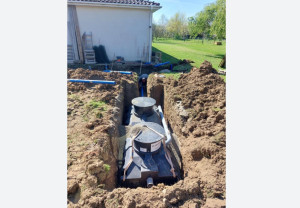 Photo de galerie - Fosse toute eaux 3000 litres + épandages