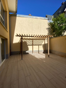 Photo de galerie - Création de pergola et pose de dalle 