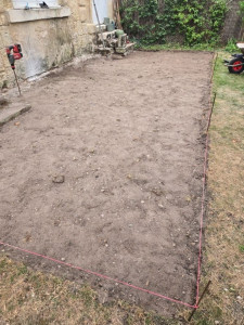 Photo de galerie - Préparation pour terrasse en pavé