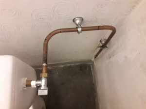 Photo de galerie - Pose de tuyau cuivre et robinet wc 