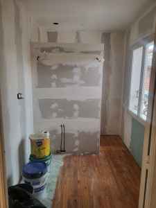 Photo de galerie - Début salle de bain placo..peinture 