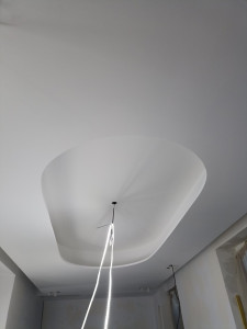 Photo de galerie - Plafond en plaques de placos , finition enduit extra fin !