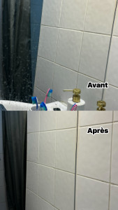 Photo de galerie - Nettoyage de mirror (calcaire)