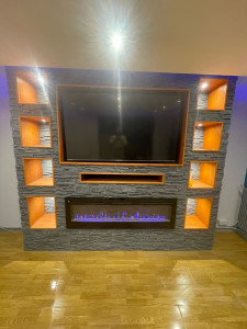 Photo de galerie - Aménagement d’un meubles avec brique de parement