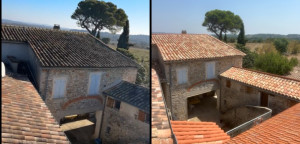 Photo de galerie - Résultat final après 6mois entre les photo grâce à l’application d’un produit auto nettoyant et hydrofuge 