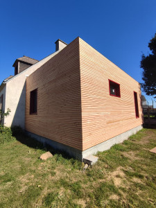 Photo de galerie - Bardage bois sur extension 
