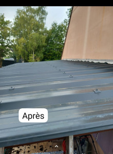 Photo de galerie - Pose de tôle bac acier plus visserie de fixation