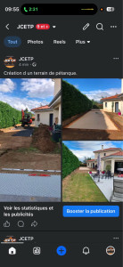 Photo de galerie - Création d un terrain de pétanque 