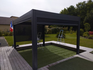 Photo de galerie - Montage et pose pergolas bioclimatique 