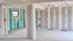 Photo de galerie - Pose de plaque en plâtre et bande a joint 