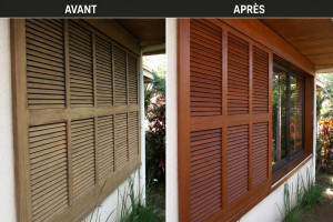 Photo de galerie - Renovation d'un volet en bois persienné