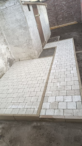 Photo de galerie - Pose de bordure et de pavé