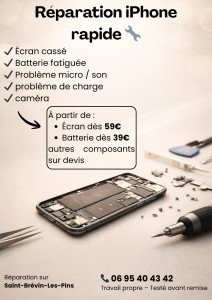Photo de galerie - Réparation d’iPhone tout composants ! 
