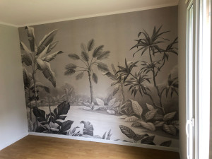 Photo de galerie - Pose papier peint panoramique 