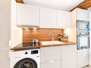 Photo de galerie - Cuisine installée, montée et fonctionnelle dans plusieurs locations courte durée