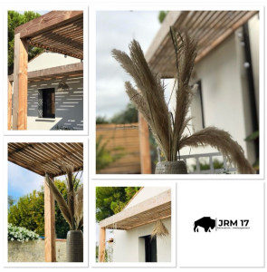 Photo de galerie - Pergola sur mesure et terrasse bois 