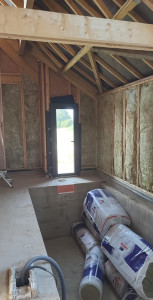 Photo de galerie - Isolation mur dans un coin piscine 