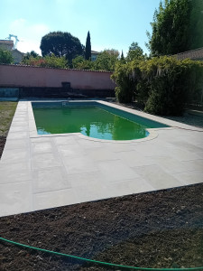 Photo de galerie - Agrandissement terrasse + pose carrelage 60 × 90 