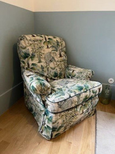 Photo de galerie - Confection d'une housse intégrale + la  housse du coussin 