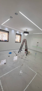 Photo de galerie - Plafond placo platre avec led profile 