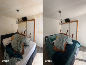 Photo de galerie - Réalisation d’une chambre qui a retrouver son aspect propre ( neuf) 