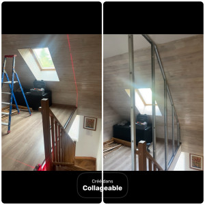 Photo de galerie - Pose de plaque de plâtre. 