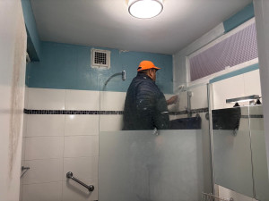 Photo de galerie - Peinture intérieure salle de bains 