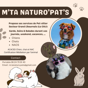 Photo de galerie - Proposition de services de Pet-sitting pour chien, chat et NAC