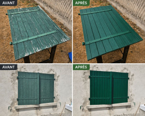 Photo de galerie - Rénovation d'une paire de volets