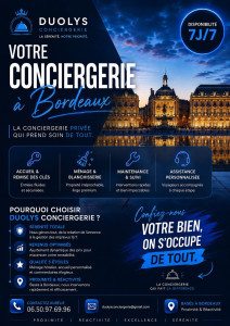 Photo de galerie - Présentation de la conciergerie et de nos services professionnels à Bordeaux.