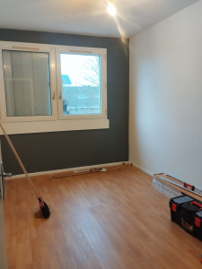 Photo de galerie - Pose de parquet et peinture . 