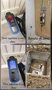 Photo de galerie - Réalisation d'une pose de piquet de terre 