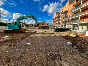 Photo de galerie - Réalisation bassin drainant avec collecteur 