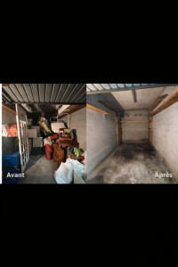 Photo de galerie - Désencombrement et mise en déchetterie d'un garage pour un client qui souhaitait mettre en location prestation à 50 euros 
