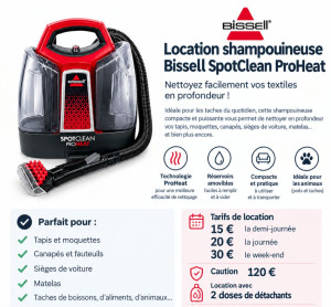 Photo de galerie - Location d'une shampouineuse Bissel Spotclean à Mérignac Capeyron . 