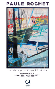 Photo de galerie - Port de St tropez huile sur papier 1er prix de peinture moderne avec arts et lettres de France à st jean cap ferrat 