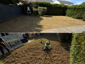 Photo de galerie - Semis de gazon à la perfection!!